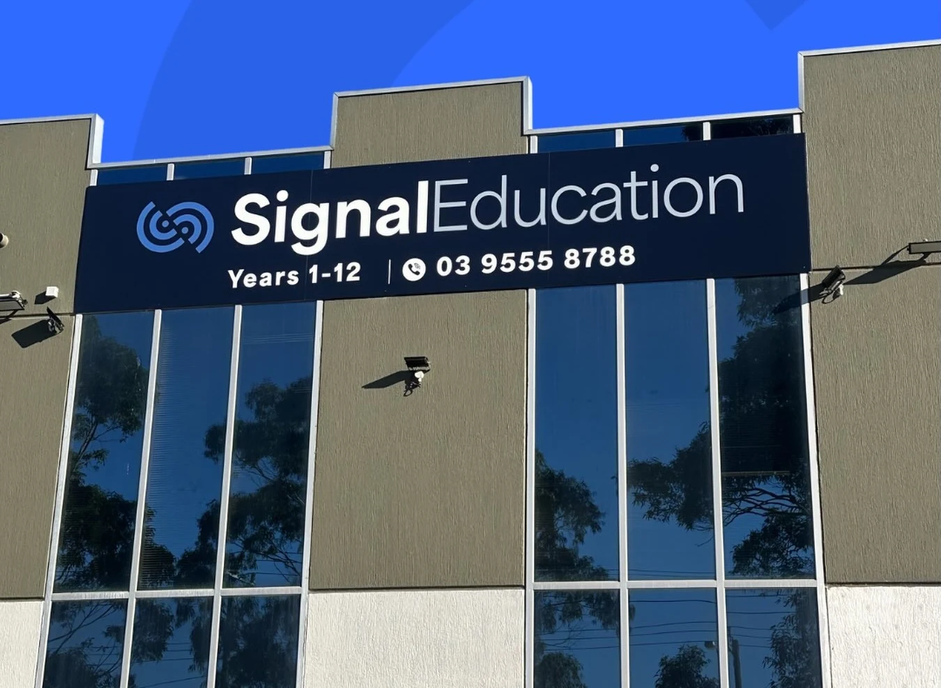 The Signal Education centre on Ashley Street, Braybrook, with its Years 1 to 12 sign above the entrance